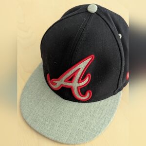 new era 59 FIFTY 7 1/4 mlb atlanta braves gray navy
